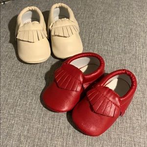 Set of two baby moccasins